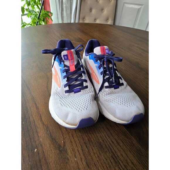 Brooks Launch GTS 8 1203461B520 Running Shoes Woman Sz 6.5 Gray Purple - Picture 2 of 16
